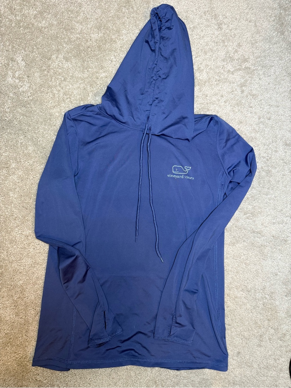 Vineyard Vines Women’s Royal Blue Hooded Performance Shirt